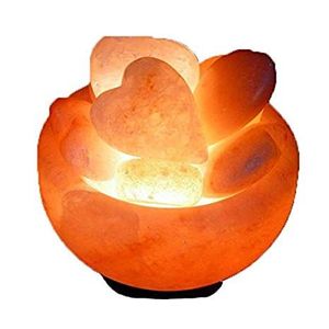 Sculpté à la main Himalaya Rose Rock Salt Bowl Lampe Naturel Home Office Decor Export Qualité Artisanat du Pakistan - Product Image 1