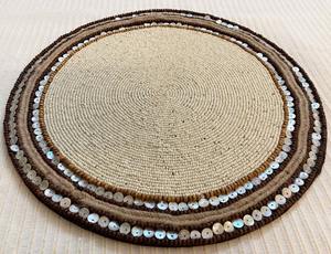 Luxury Embroidery Colored Beads Design Eco-Friendly Placemat <b>Table</b> <b>Mats</b> for Home Wedding Party Use - Product Image 4