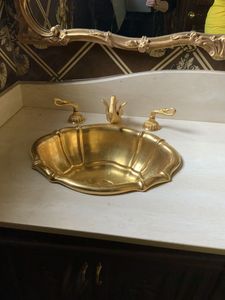 Traditional Style Brass <b>Sink</b> For Ethnic <b>Bathroom</b> Design Blending Heritage With Functional Use - Product Image 3