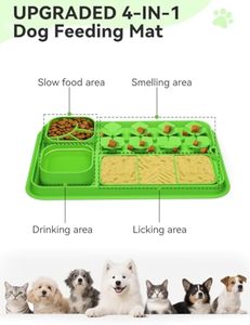 Silicone licking <b>mat</b> for pets slow feeder promotes healthy digestion reduces anxiety durable non slip for pets - Product Image 6