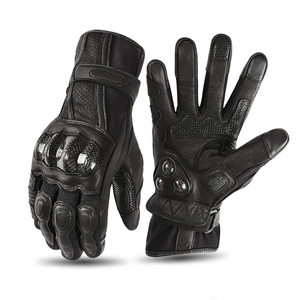 Guantes de Motociclismo Unisex Negros Transpirables Antideslizantes con Correa de Muñeca Ajustable e Impermeables para Deportes al Aire Libre - Product Image 1