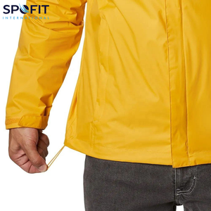 Nuevo diseño Color sólido impermeable a prueba de viento Bomber impermeable adultos moda Unisex largo con capucha frontal logotipo personalizado High Street - Product Image 6