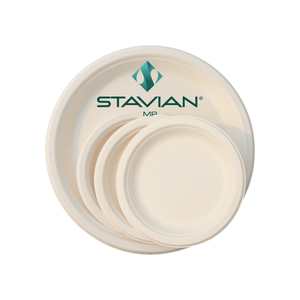 Assiette jetable durable 100% à base de plantes ronde de 9 pouces avec 3 compartiments Fibres biodégradables écologiques Fabriquées au Vietnam - Product Image 4
