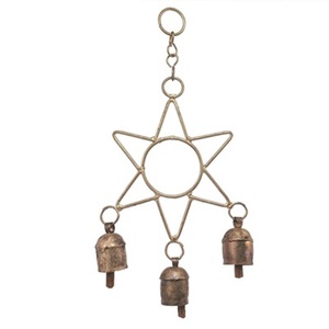 Étiquette ronde suspendue en fer plaqué or avec des motifs en relief de croix, d'animaux, de fleurs et d'amour pour la décoration de la maison et les cadeaux de Noël - Product Image 5