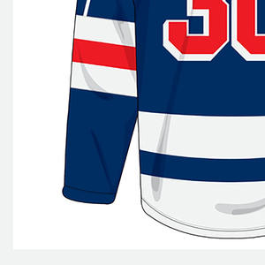 Conjuntos de Camisetas de Hockey sobre Hielo de Diseño Personalizado de Alta Calidad, 100% Poliéster, Logotipo Personalizado, Fabricante OEM - Product Image 5