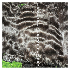 Precios más bajos Natural Wave Raw Indian Human Single Donor Virgin Extensión de cabello dibujado doble directo de fábrica - Product Image 1