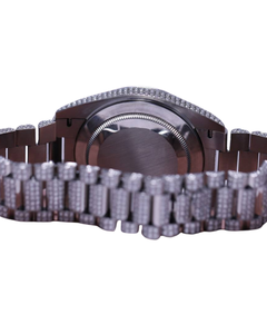 Luxury Men's Mossinite Stainless Steel Diamond <b>Watches</b> Hip Hop Fashion Statement <b>Smart</b> Blue Dial Wholesale <b>Sale</b> Rate Certified - Product Image 4