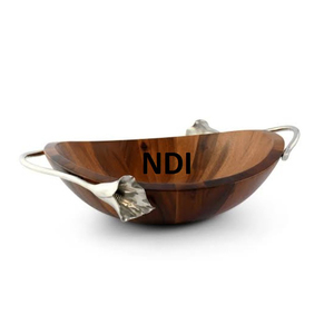 Tazón contenedor de frutas profundo de calidad sostenible, tazón de servidor de alimentos portátil redondeado de acero inoxidable para mesa de cena - Product Image 3