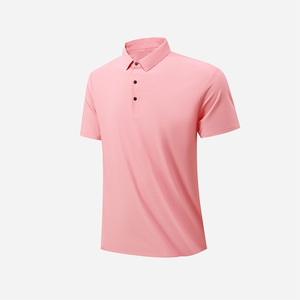 Camiseta POLO de media manga de verano para hombre y mujer, jersey de estilo Formal bordado de seda de hielo elástico transpirable, Color sólido - Product Image 1