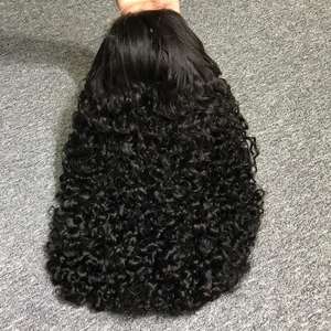 Wholesale 30 Inch Short Straight Virgin Human Hair Wig <b>Top</b> Selling Burmese Curly Style for Swiss <b>Lace</b> Closure Unprocessed One Do - Product Image 4