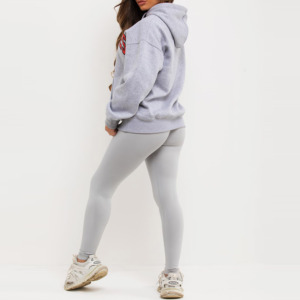 Ensemble de survêtements légers sans couture 2 pièces grande taille pour femmes adultes, 100 % coton, décontracté, pour la course, collection automne - Product Image 6