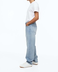 Jeans droits décontractés personnalisables pour hommes, style streetwear vintage, respirants, en denim délavé - Product Image 1