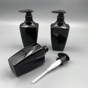 Botella de champú negra de 400ml, botella de manos con jabón de forma especial, botella de acondicionador de Gel de ducha PET de alta calidad para envases cosméticos - Product Image 5