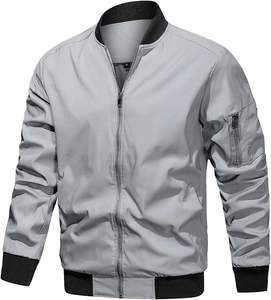 Vestes de bombardier de vol en satin de polyester 100% de qualité supérieure pour hommes, brodées, respirantes et tendances avec fermeture éclair pour la saison d'hiver. - Product Image 1