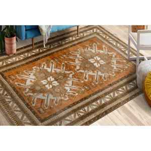 Red Medallion <b>Rug</b>: Ethnic <b>Boho</b> Turkish Style, Non-Slip Carpet,Chenille <b>Rug</b> - Product Image 2