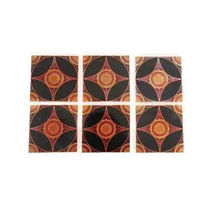 Juego de 6 baldosas de cerámica de 4x4 pulgadas para interiores y exteriores para detalles de pared de pisos de mesa - Product Image 1