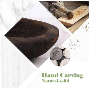 <b>Wooden</b> Dough <b>Bowl</b>, 22.7 Inch Hand Carved Rustic Long Wood Dough <b>Bowls</b> for Decor, Vintage <b>Large</b> <b>Wooden</b> Bread <b>Bowl</b> for Table - Product Image 2