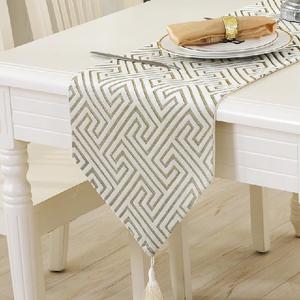 Élégant chemin de Table en tissu Floral 100% coton biologique, décoration de la maison, salle à manger moderne Simple, tapis de Table rectangulaire, certificat GOTS - Product Image 6