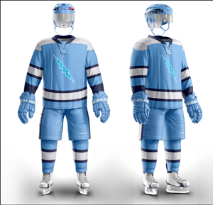 Ensemble d'uniformes de hockey sur glace 100 % polyester imperméable et respirant, personnalisable avec logo, prix de gros, sublimation 2025, vêtements de sport d'équipe - Product Image 2