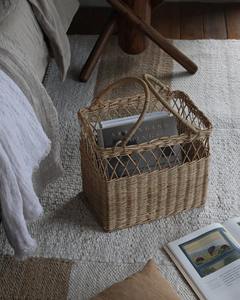 Panier de rangement vintage en rotin avec poignée, panier en osier fait à la main pour l'organisation de la maison, fournisseur en gros au Vietnam - Product Image 5