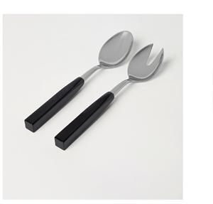 Juego de Cubiertos de cuerno de búfalo ligero de lujo de 2 piezas en marrón y Negro Herramientas para servir ensaladas únicas más vendidas de La India - Product Image 4