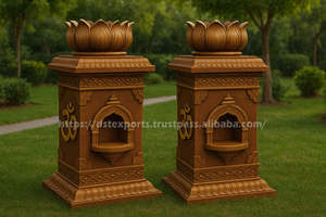 Handcrafted Teak Wooden Tulsi Stand for Hindu Homes Tulsi Stand For Pooja <b>Decorative</b> Tulsi Platform Indoor & Outdoor <b>UK</b> Factory - Product Image 3