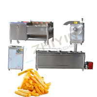 SUS304 semi-automatique chauffage au gaz snacks friteuse frites ligne de production de frites frites équipement de friture alimentaire