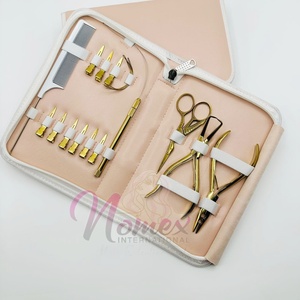 Kit de herramientas de extensión de trama de acero inoxidable aplicación de extensión de cabello alicates de eliminación Clips de seccionamiento de cabello enhebrador de cuentas de lujo - Product Image 1