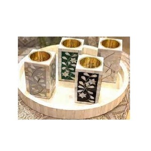 Indian Traditional Bone Inlay <b>Bakhoor</b> <b>Burner</b> with Brass Detailing Handmade Arabic Incense <b>Burner</b> for Home & Mosque Use - Product Image 5