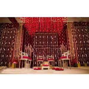 Decoración de escenario de boda paquistaní elegante Vintage nuevo diseño Metal vela paredes caja estilo vela soportes para musulmán Walima - Product Image 2