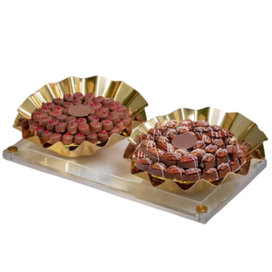 ชามเสิร์ฟขนมหวานทำจากสเตนเลสสตีลสีทองตกแต่งโต๊ะดีไซน์ทันสมัย - Product Image 1