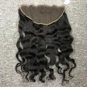 Vente en gros Perruque frontale en dentelle vague naturelle couleur naturelle 13x6 Extensions de cheveux humains non traités d'usine - Product Image 1