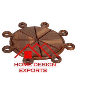 Juego de 6 Soportes para Servir Pizza, Soporte para Pizza de Madera de Mango para Servicios Decorativos en Restaurantes y Hoteles - Product Image 1