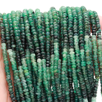 Perles rondes en émeraude naturelle ombrée pour la fabrication de bijoux 4 mm, brins de pierres précieuses émeraude en gros, fournisseur de perles rondes 13 pouces