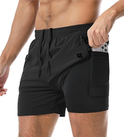 Short de gymnastique pour hommes Linerless & Liner-Short de course à séchage rapide 5 "avec poches zippées Short de sport athlétique de sport