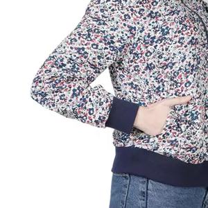 Veste d'entraînement décontractée à fermeture éclair complète pour femmes respirant polaire manches élastiques imperméable à l'eau Floral Sublimation Design arrivées en gros - Product Image 5