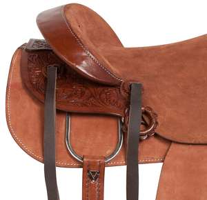 Selle de cheval en cuir occidental de Cowboy de travail de ranch d'arbre de Wade robuste de qualité supérieure de haute qualité avec des selles de cheval d'ensemble - Product Image 4