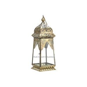Customized Metal Hanging <b>Lantern</b> Gold Finished for Wedding Event Party Tabletop Decoration Brass <b>Candle</b> <b>Lantern</b> - Product Image 4
