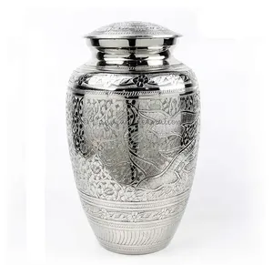 Urna completamente metálica de alta calidad, recuerdo más vendido para cenizas humanas, cremación masculina y femenina adulta directamente desde la India - Product Image 1