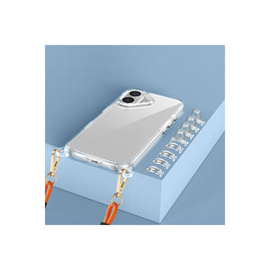 Funda de Silicona Transparente Premium con Correa Desmontable y Función Antihuellas, Estilo INS para iPhone 16 A34 A24 - Product Image 4