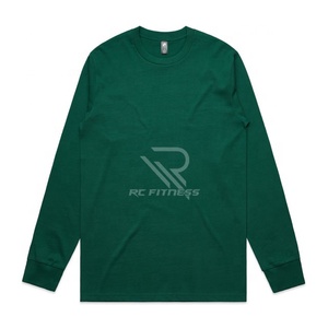 เสื้อยืดแขนยาวผู้ชาย ผ้าฝ้าย 100% ดีไซน์ระบายอากาศเพื่อความสบายและเย็นสบาย - Product Image 4