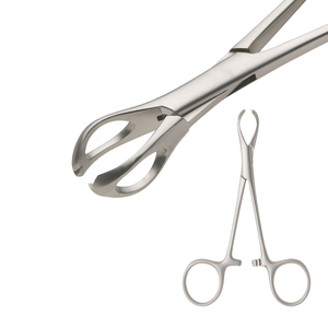 Pinzas para Tejidos LANE 1X2TH, Pinza para Toallas de Acero Inoxidable con Certificación CE, Uso General en Cirugía Hospitalaria, Accionamiento Manual - Product Image 1