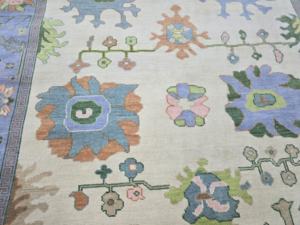 High Quality Hand Knotted Wool Oushak 6x8 feetTurkish Knot Style Rug Abstract Pattern Carpet for Bedroom Home Decoration Prayer - Product Image 3