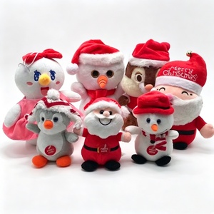 Ensemble de jouets en peluche de Noël personnalisés, animaux en peluche de Noël, peluche Père Noël, peluche bonhomme de neige, peluche pingouin - Product Image 3