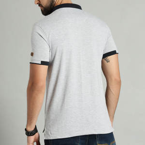Service OEM/ODM T-shirt polo à bas prix pour hommes Meilleure vente T-shirt polo pour hommes à col montant et boutons à l'avant - Product Image 3