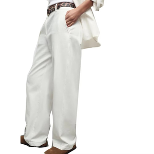 2025 Fabricante de cintura alta Yoga pierna ancha Fitness Leggings con bolsillos laterales pantalones casuales ligeros antibalanceo para mujer - Product Image 4