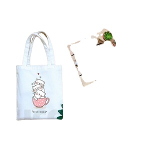 Bolso de mano de lona de tela de algodón para mujer con asa larga Modelo Minh Ha Cb de tamaño pequeño para bolsa de regalo - Product Image 6