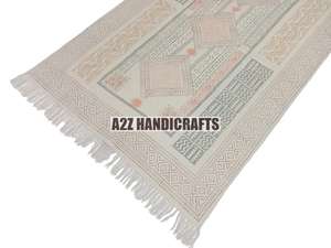 Tapis en coton Dhurrie imprimé bloc à main tapis décoratifs faits à la main pour salon ensemble tapis tapis tapis - Product Image 2