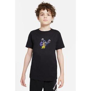 Felpa nera per bambini Unisex stampata semplice Kobe Bryant