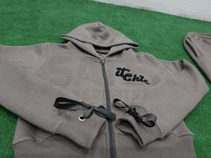 Sweat à capuche court à manches longues pour femme personnalisé - Lavage à l'acide 100% coton Streetwear d'hiver - Product Image 2